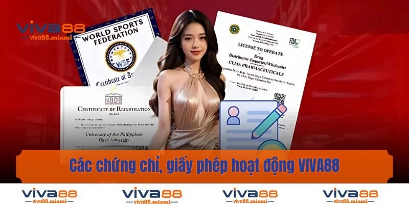 Các chứng chỉ, giấy phép hoạt động